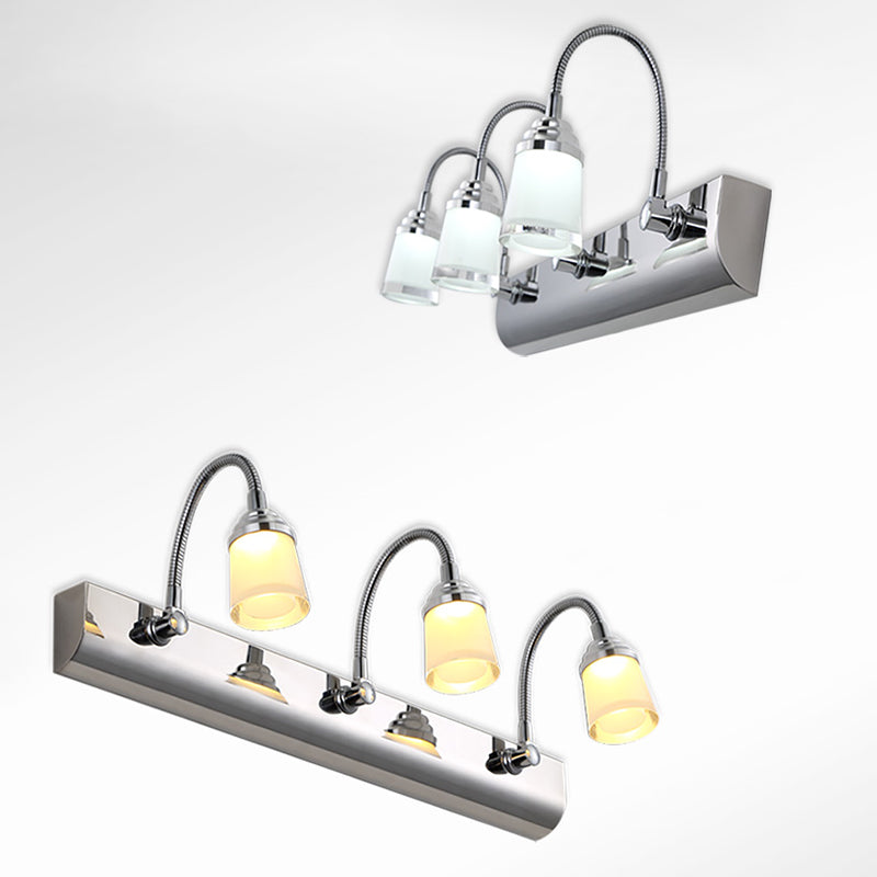 Maloderables apliques de luz de pared de tocador de luz montado en la pared ajustable al metal para el baño