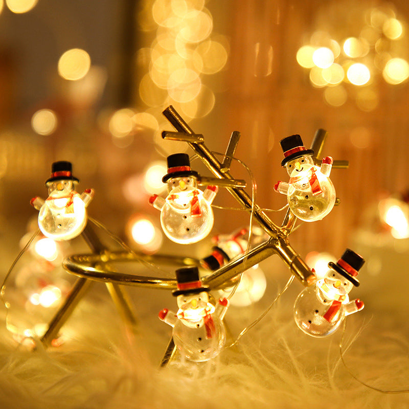 Battery Powered Clear Mini Christmas Light Nordic LED Plastic String Light for Living Room
