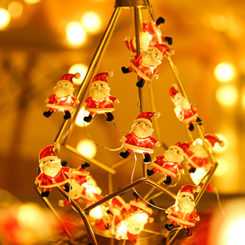 Battery Powered Clear Mini Christmas Light Nordic LED Plastic String Light for Living Room