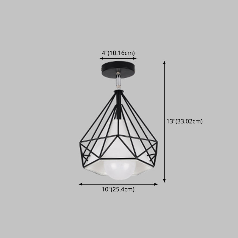 Diamond Metal Semi Flush Mount Mount Lighting Loft Latera