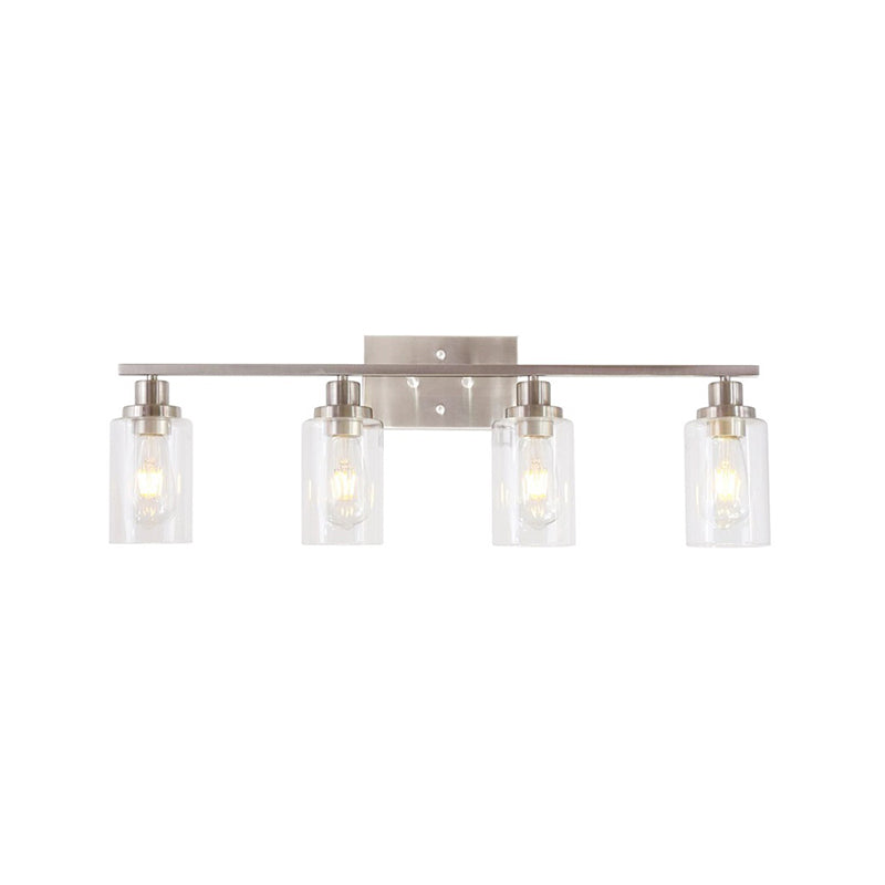 Industrial Simplicity Cylinder Vanity Sconce Lights Glass Wall Mount Light Fixture for Bathroom