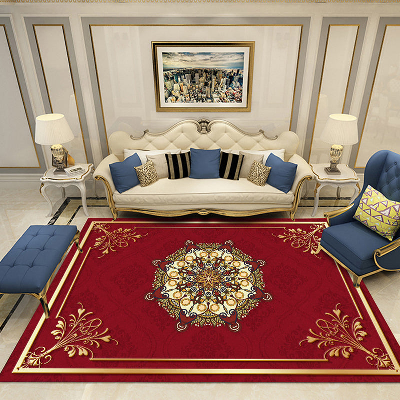 Multicolor Luxe Rug Polyester tapijt Europeaan Bloemen binnen Tapijt Non-slip steun voor woningdecoratie