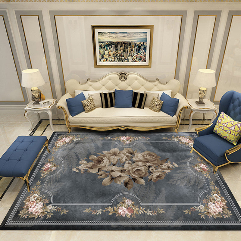 Multicolor Luxus Teppich Polyester Teppich Europäische Blumenententeppichen Nicht-Rutsch-Rücken für die Heimdekoration