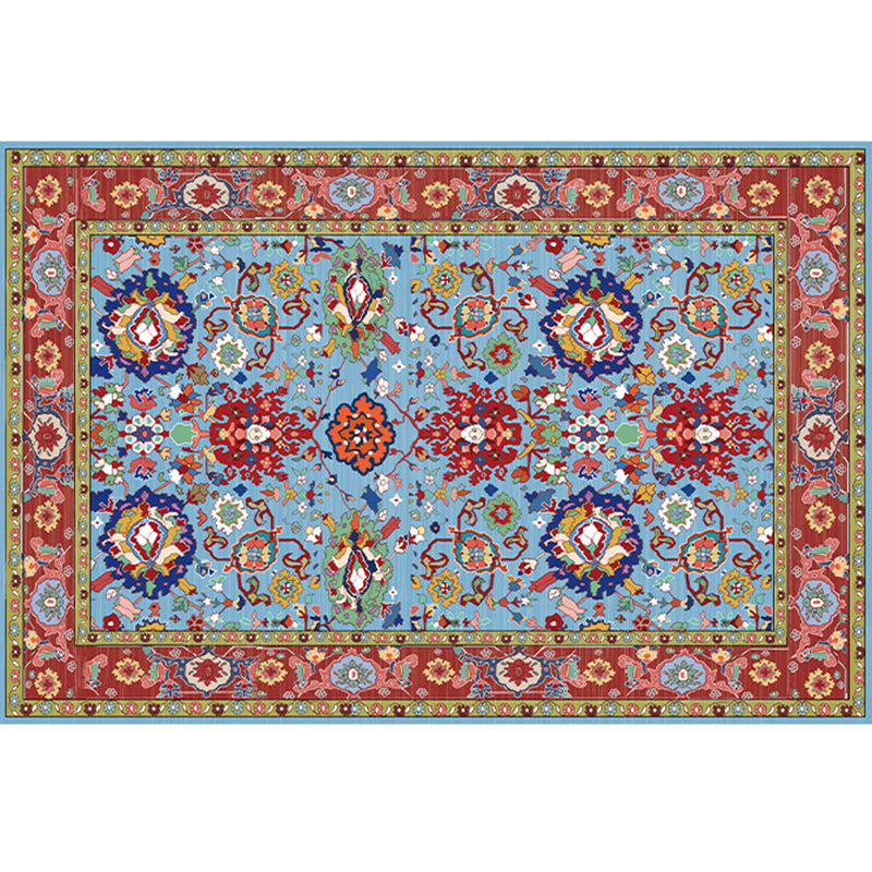 Tapis d'intérieur victorien multicolore Polyester Floral Print Carpet non glisser le tapis de support pour la décoration intérieure