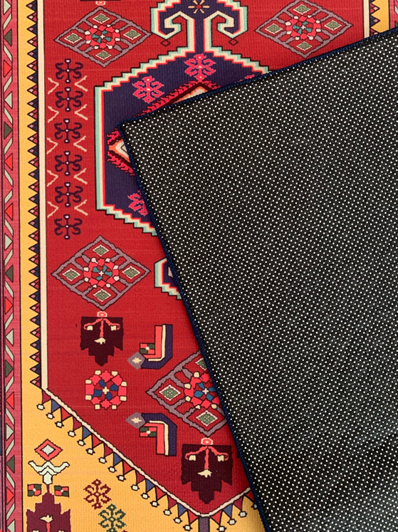 Multikoler viktorianischer Indoor-Teppich Polyester Blumendruck Teppich nicht rutschfest
