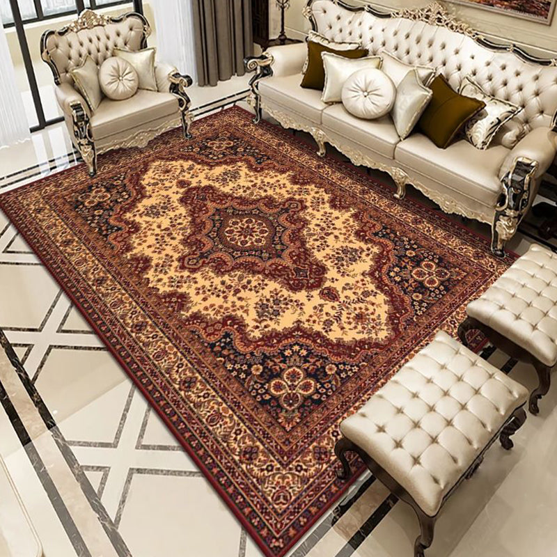 Elegant Multicolor Classic Carpet Polyester Medallion Indoor Rug Stain Resistant Rug for Home Decor