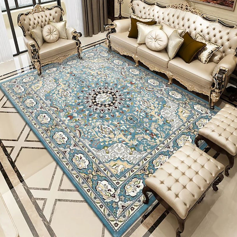 Elegant Multicolor Classic Carpet Polyester Medallion Indoor Rug Stain Resistant Rug for Home Decor