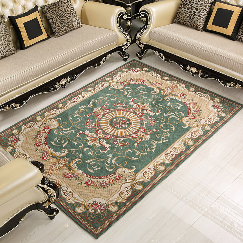 Solid Color Luxury Area Carpet Polyester Concentric Circle Indoor Rug Easy Care Carpet for Bedroom