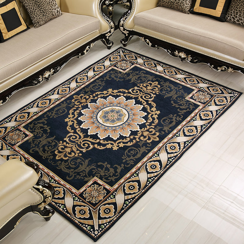 Solid Color Luxury Area Carpet Polyester Concentric Circle Indoor Rug Easy Care Carpet for Bedroom