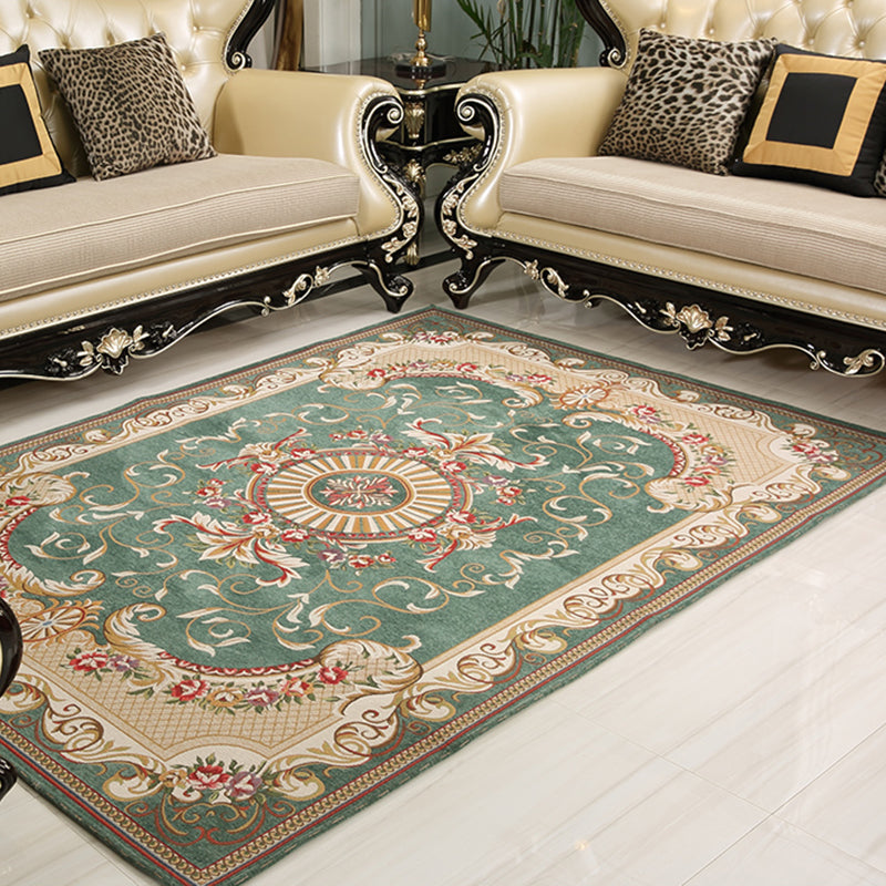 Solid Color Luxury Area Carpet Polyester Concentric Circle Indoor Rug Easy Care Carpet for Bedroom