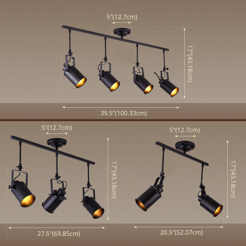 Wrought Iron Linear Flush Mount New Modern Ceiling Mounted Fixture for Living Room