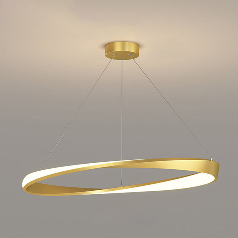 LED linéaire à la mode moderne lampe suspendue en fer forgé en fer intérieur léger avec une teinte acrylique