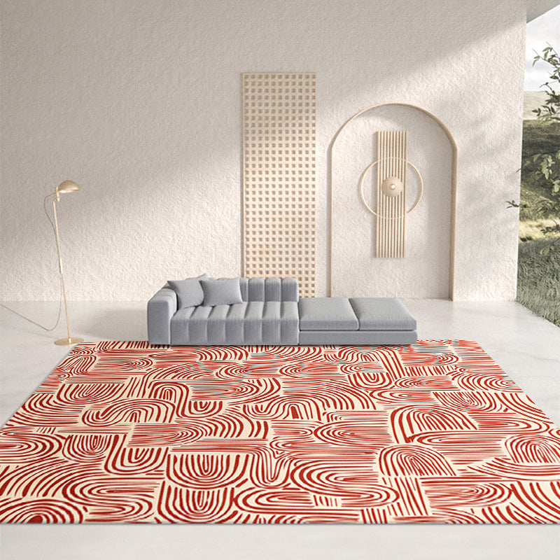 Retro Home Decoration Indoor Rug Polyester Tribal Pattern Rug Non-Slip Backing Area Carpet