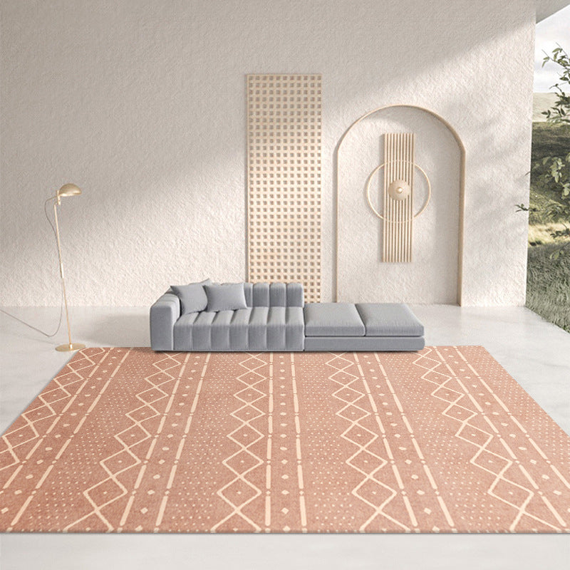 Retro Home Decoration Indoor Rug Polyester Tribal Pattern Rug Non-Slip Backing Area Carpet