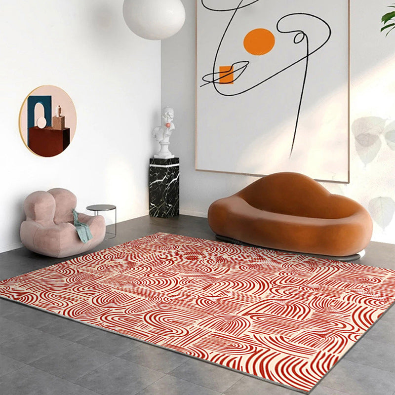 Nostalgia Indoor Rug Polyester Tribal Pattern Rug Washable Area Carpet for Home Decoration