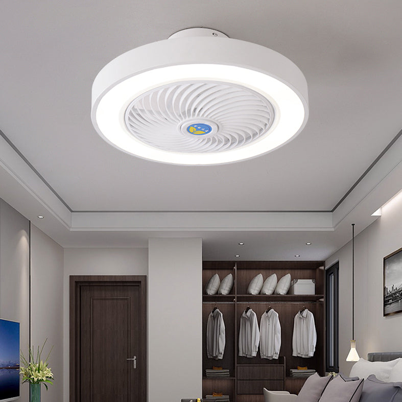 Frenello a soffitto Light Nordic Metal LED camera da letto semifulto con telecomando