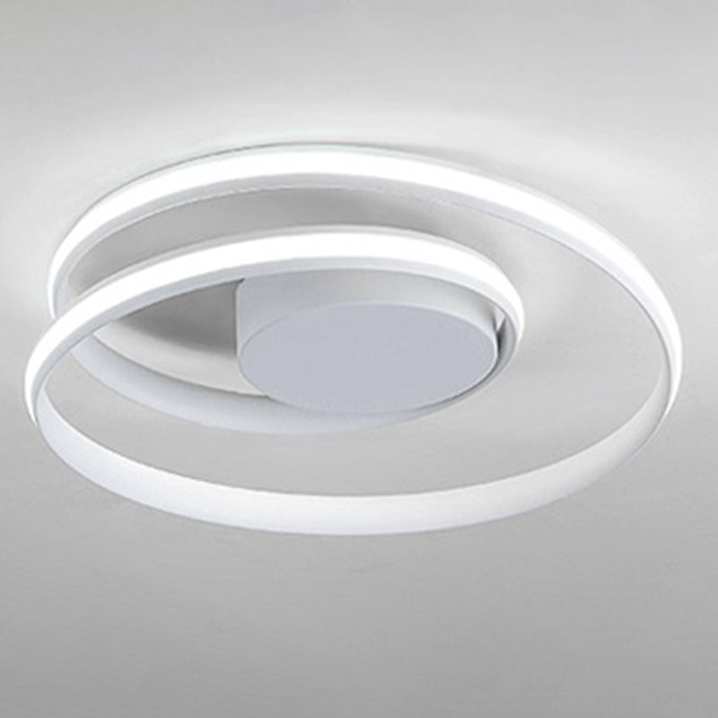 Modern Creative Linear LED Ceiling Light Aluminium Flush Mount with Silicone Shade