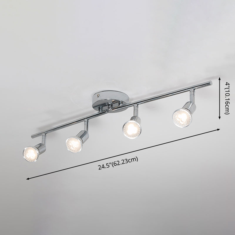 Metallo Linear Flush Monte Moderno Silver Massimale Montato Fixture per Living Room