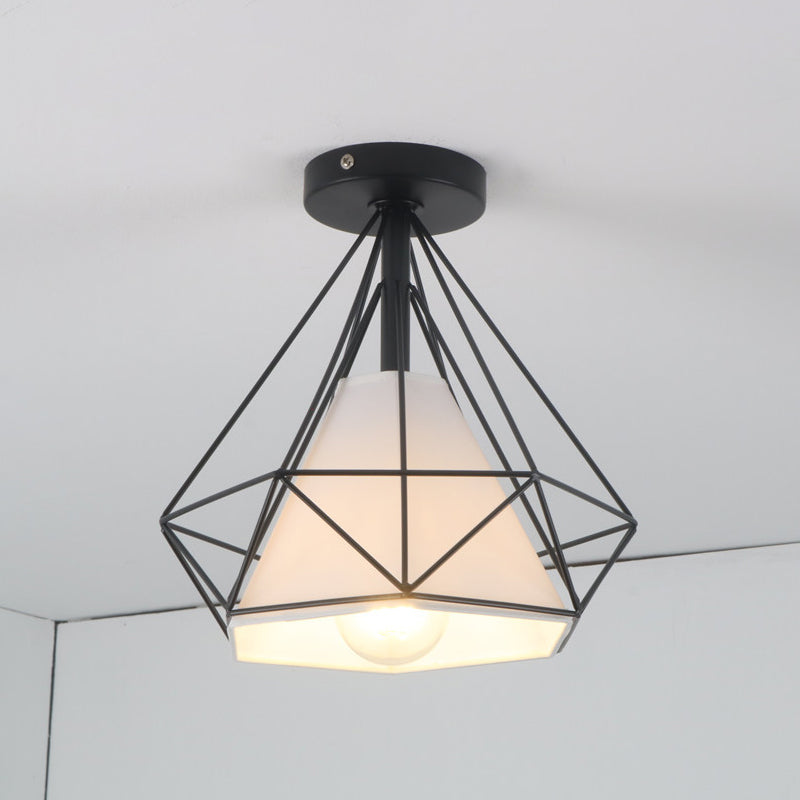 Diamond Semi Flush Mount Lighture Lighting Industrial Metallic Techo Candelier para dormitorio