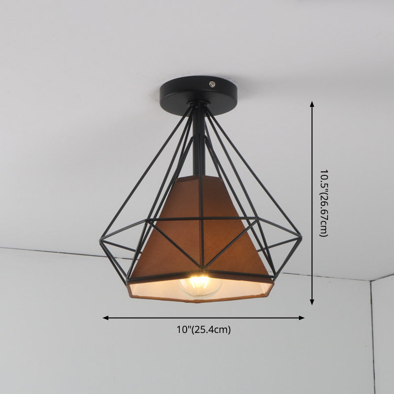 Diamond Semi Flush Mount Lighture Lighting Industrial Metallic Techo Candelier para dormitorio