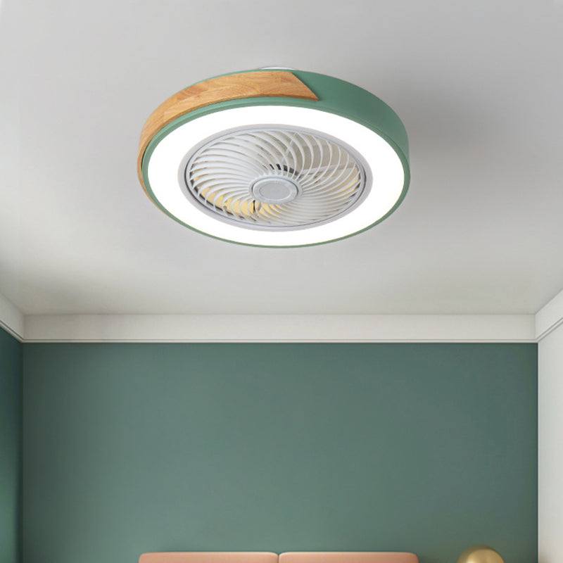 Éclair de ventilateur de plafond rond à colorblock rond