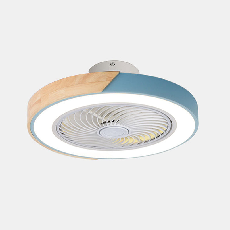 Éclair de ventilateur de plafond rond à colorblock rond