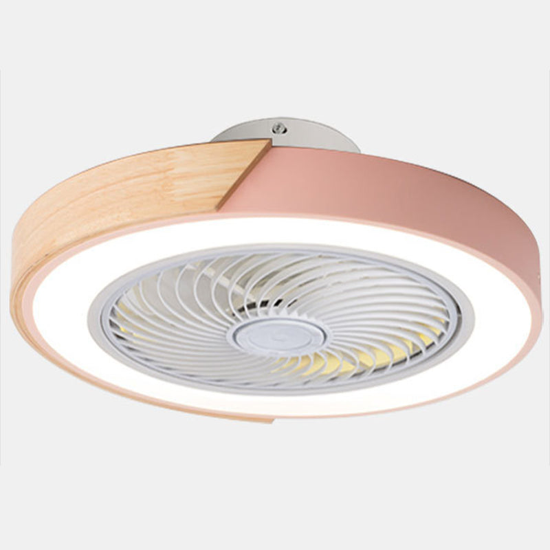 Éclair de ventilateur de plafond rond à colorblock rond