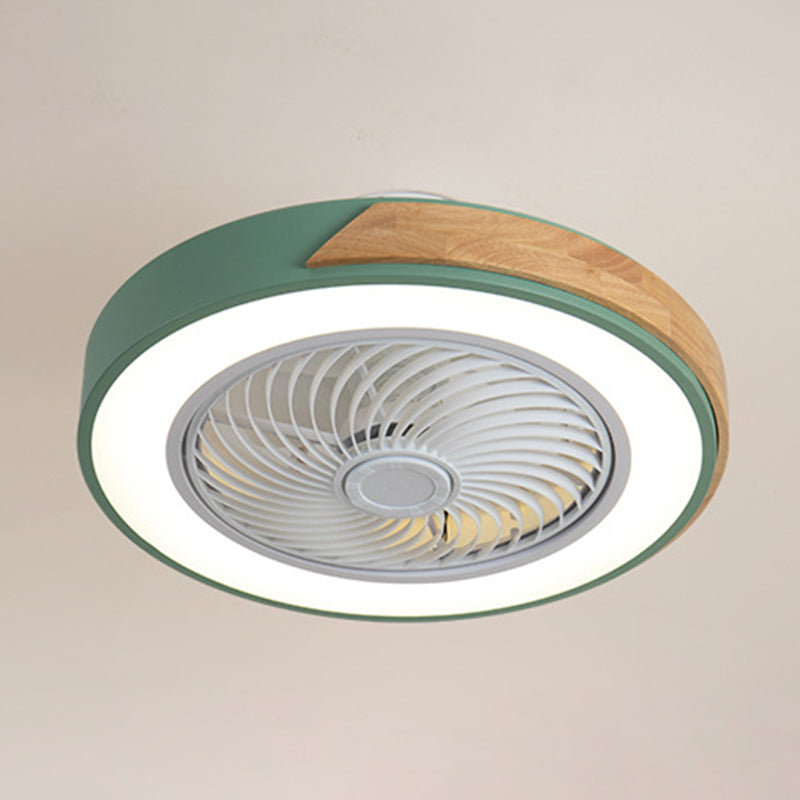 Éclair de ventilateur de plafond rond à colorblock rond