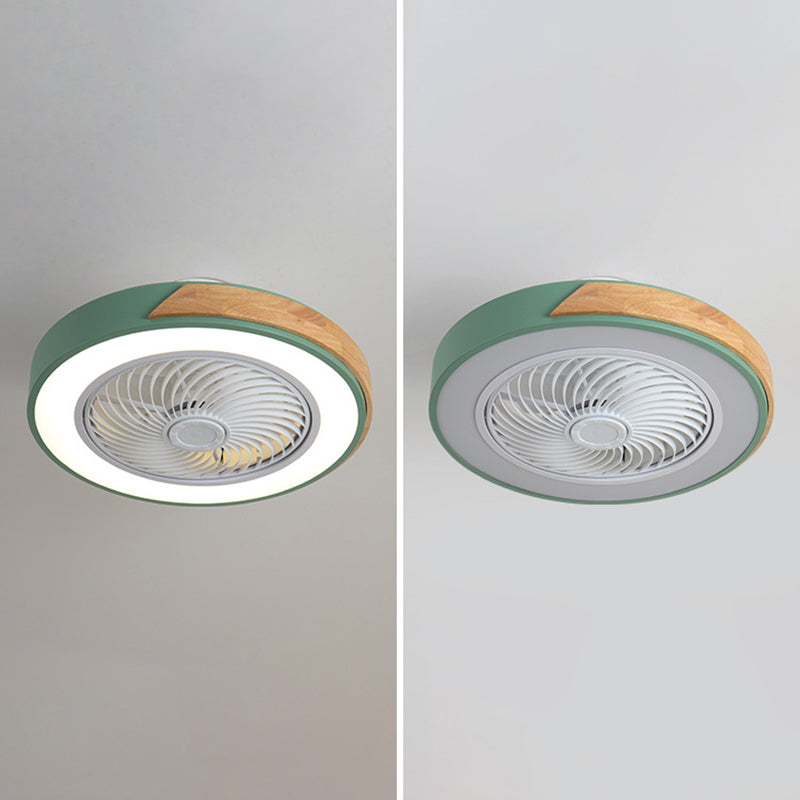 Éclair de ventilateur de plafond rond à colorblock rond