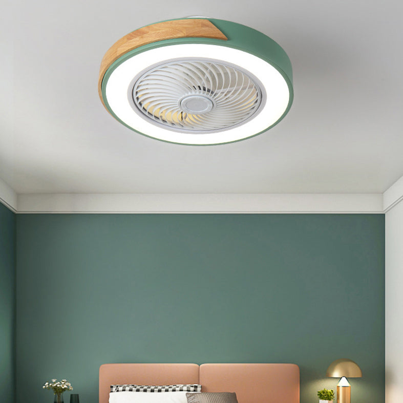 Éclair de ventilateur de plafond rond à colorblock rond