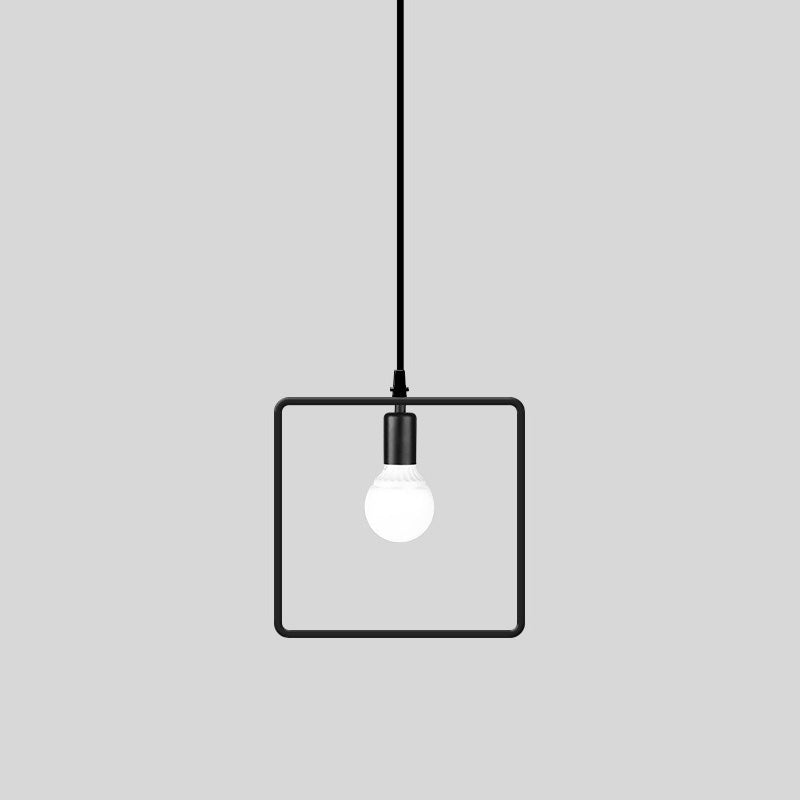 Light de plafond géométrique de style loft Metal pendant suspendu en noir