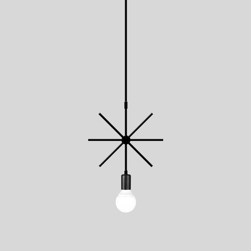 Loft Style Geometrical Hanging Ceiling Light Metal Hanging Pendant Light in Black