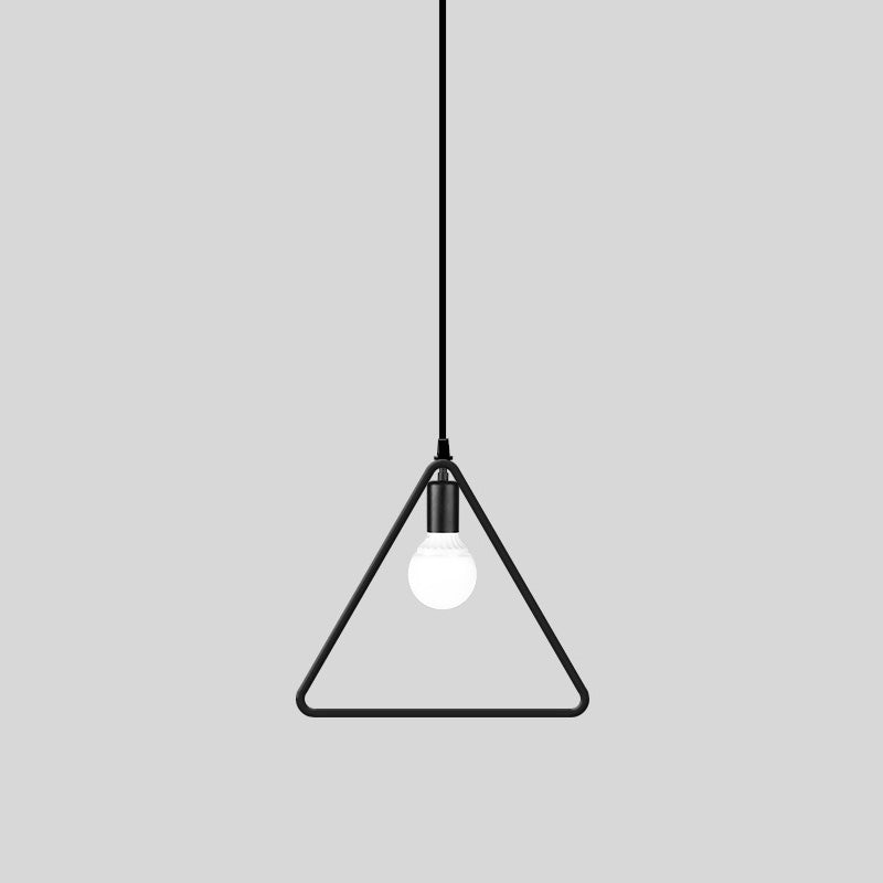 Light de plafond géométrique de style loft Metal pendant suspendu en noir