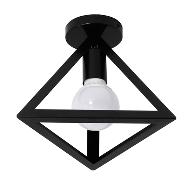 Diamond semi -spoeling Mount Light armatuur industriële metalen plafondbevestiging kroonluchter voor slaapkamer