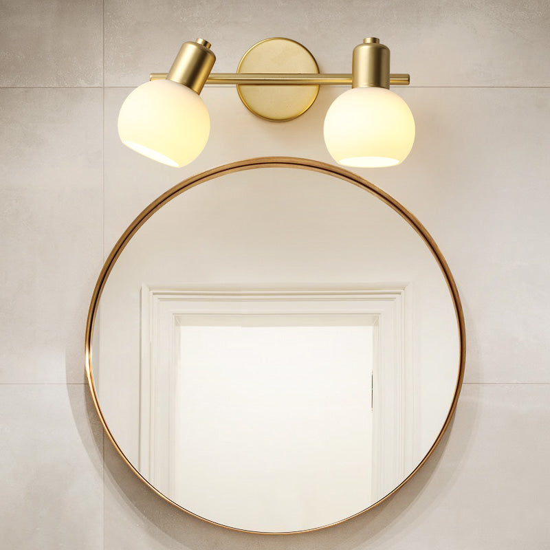 Globe Globe Vanity Sconce Lights Milk en verre mural mural pour salle de bain