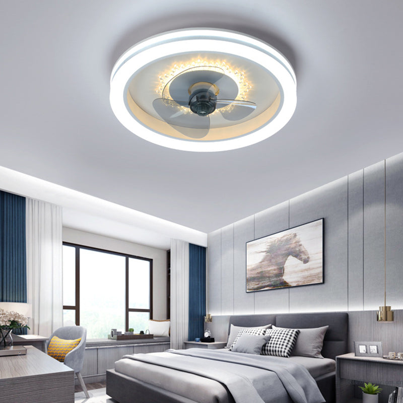 Simplicité Ventilateur de plafond LED rond