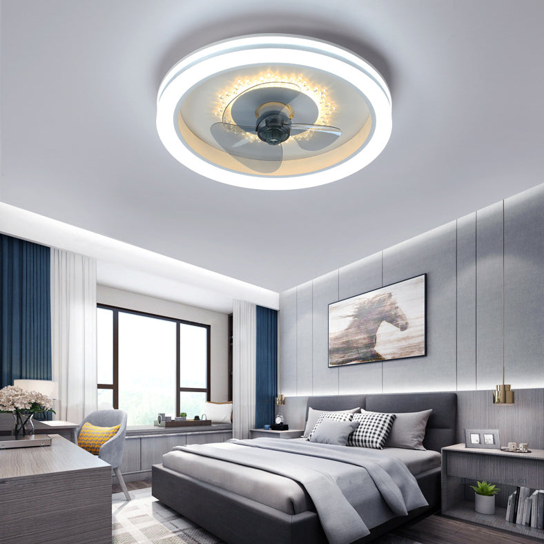 Simplicité Ventilateur de plafond LED rond