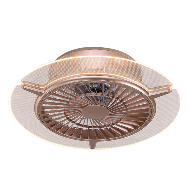 Ventilateur de plafond à chasse d'eau en forme de disque rose éclair