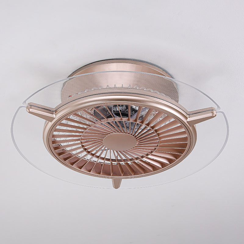 Ventilateur de plafond à chasse d'eau en forme de disque rose éclair