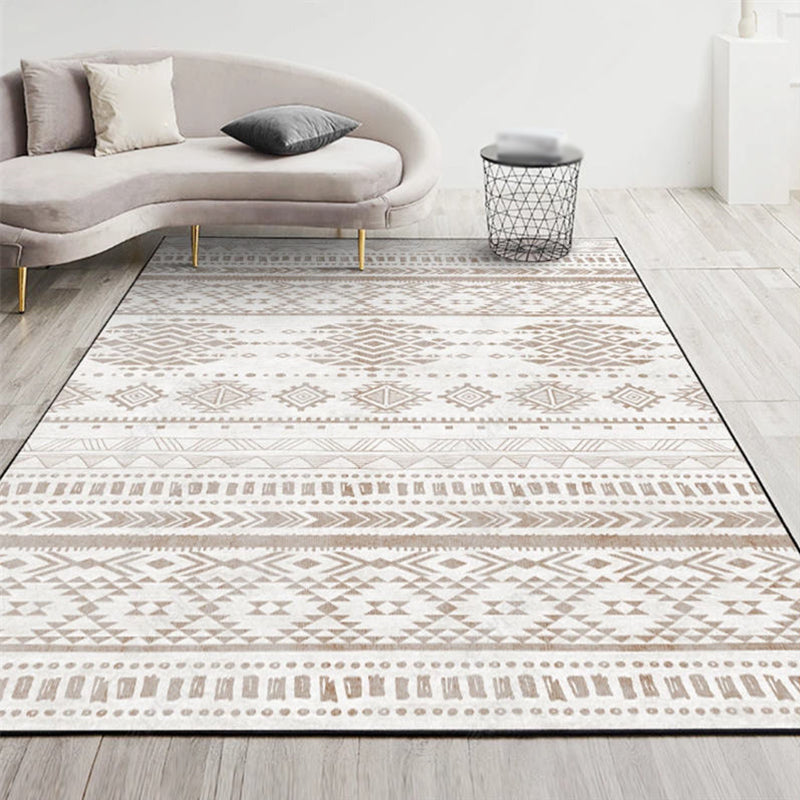 Alfombra de área bohemia gris alfombra poliamericana alfombra de área de patrones americanos para decoración del hogar