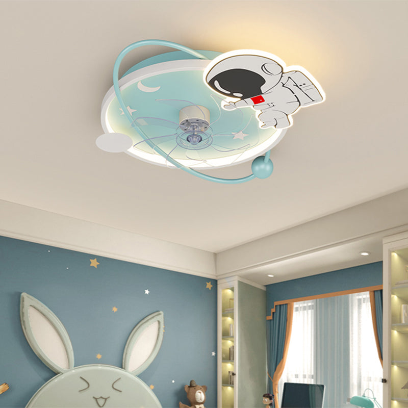 Planet Planet Semi Flush plafonnier Carton de dessin animé lampe à la lampe à la chambre pour enfants