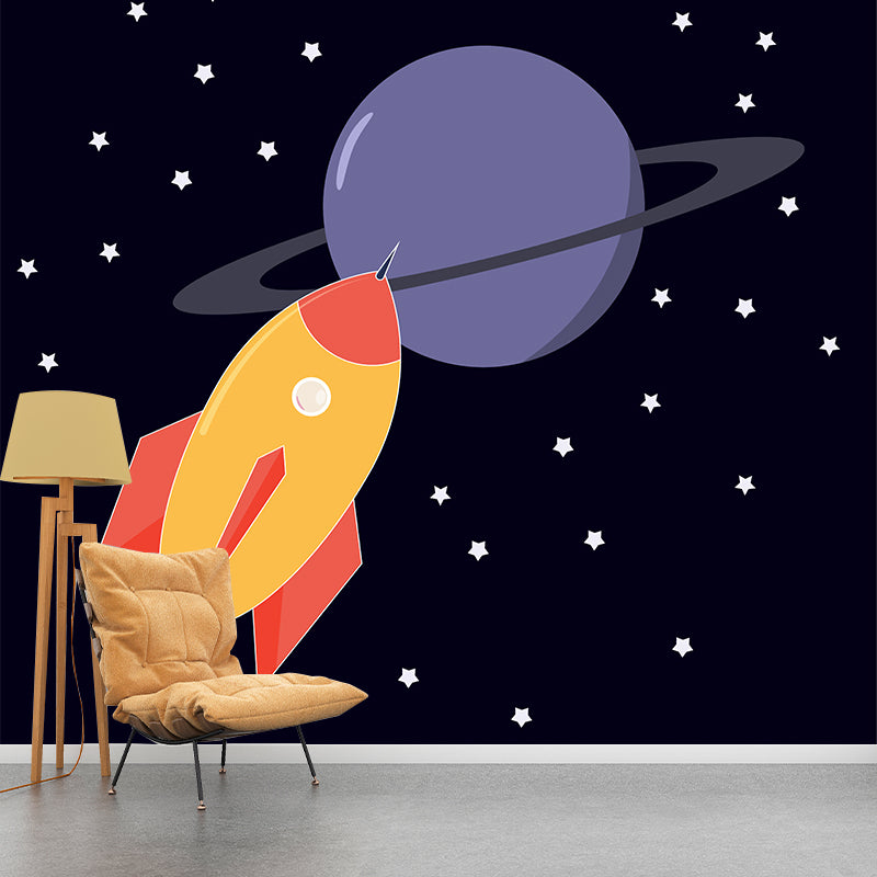 Planets Space Universe Wallpaper Mural Creative Outer Space Wall Covering for Kids Nursery Bedroom