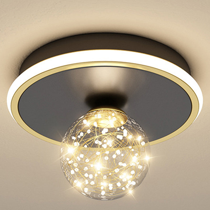 Ball Shaped Aisle Ceiling Mount Light Fixture Metal LED Nordic Ceiling Mounted Light