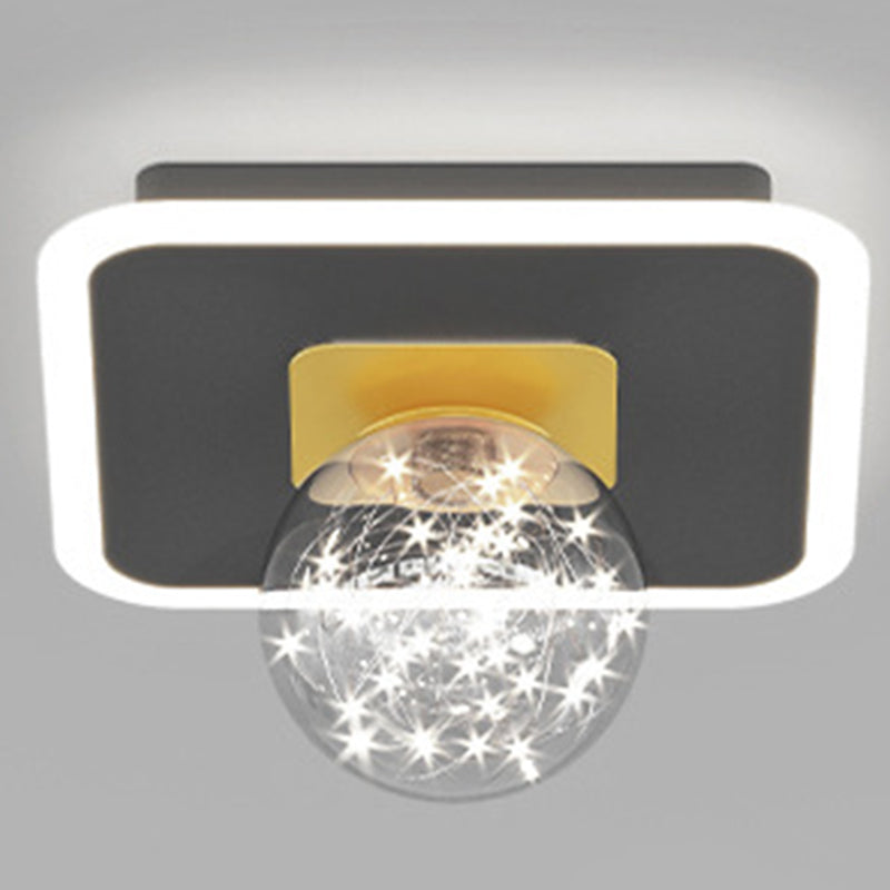 Ball Shaped Aisle Ceiling Mount Light Fixture Metal LED Nordic Ceiling Mounted Light