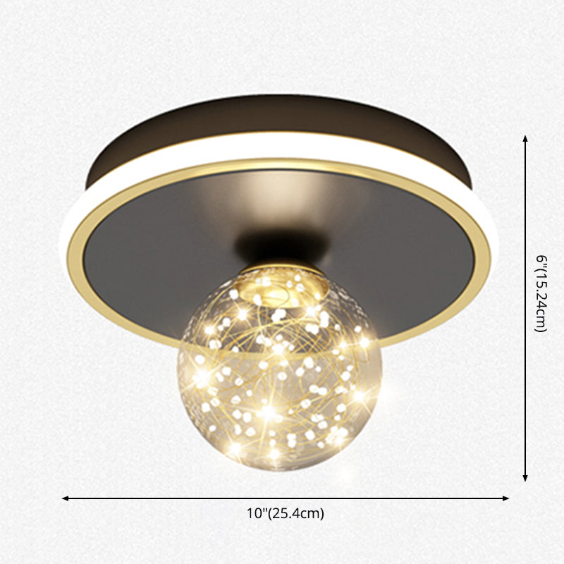 Ball Shaped Aisle Ceiling Mount Light Fixture Metal LED Nordic Ceiling Mounted Light