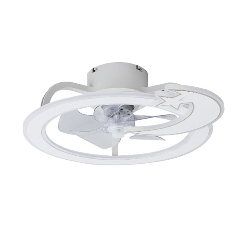 Lampada a ventola a soffitto circolare minimalista ACRILICA ACRILICA LED LADURA SEMIFICA