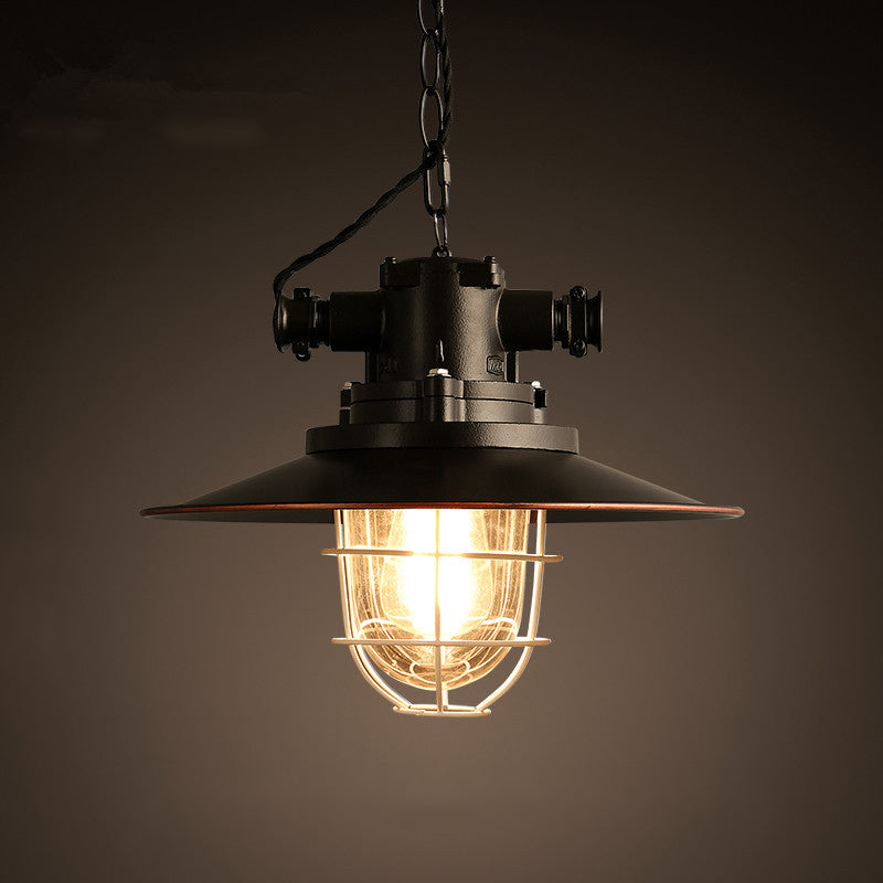 1-Licht-Glas Hängsbeleuchtung Vintage Loft Pendant Light Kit für Kaffee