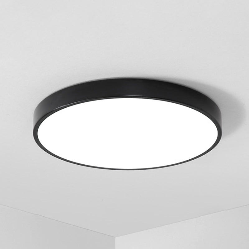 Nordic Macaron Metal LED Ceiling Flushmount with Acrylic Shade for Children's Room