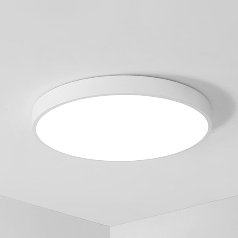 Nordic Macaron Metal LED Ceiling Flushmount with Acrylic Shade for Children's Room