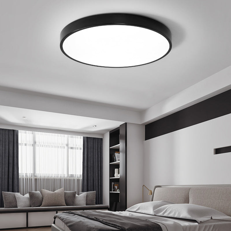 Nordic Macaron Metal LED Ceiling Flushmount with Acrylic Shade for Children's Room